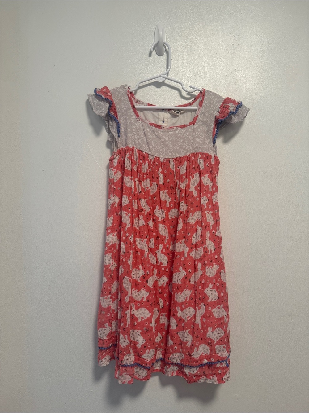 Girls Pink Floral Animal Print Summer Dress